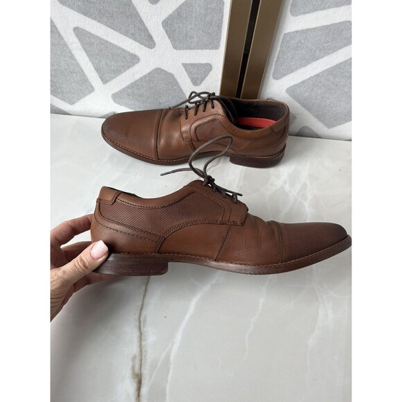 Rockport BX2426 Sheldyn Leather Dress Shoes Oxfords Sz Men 8.5 Brown Lace Up main image 10